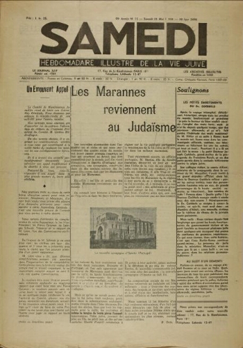 Samedi N°15 ( 21 mai 1938 )